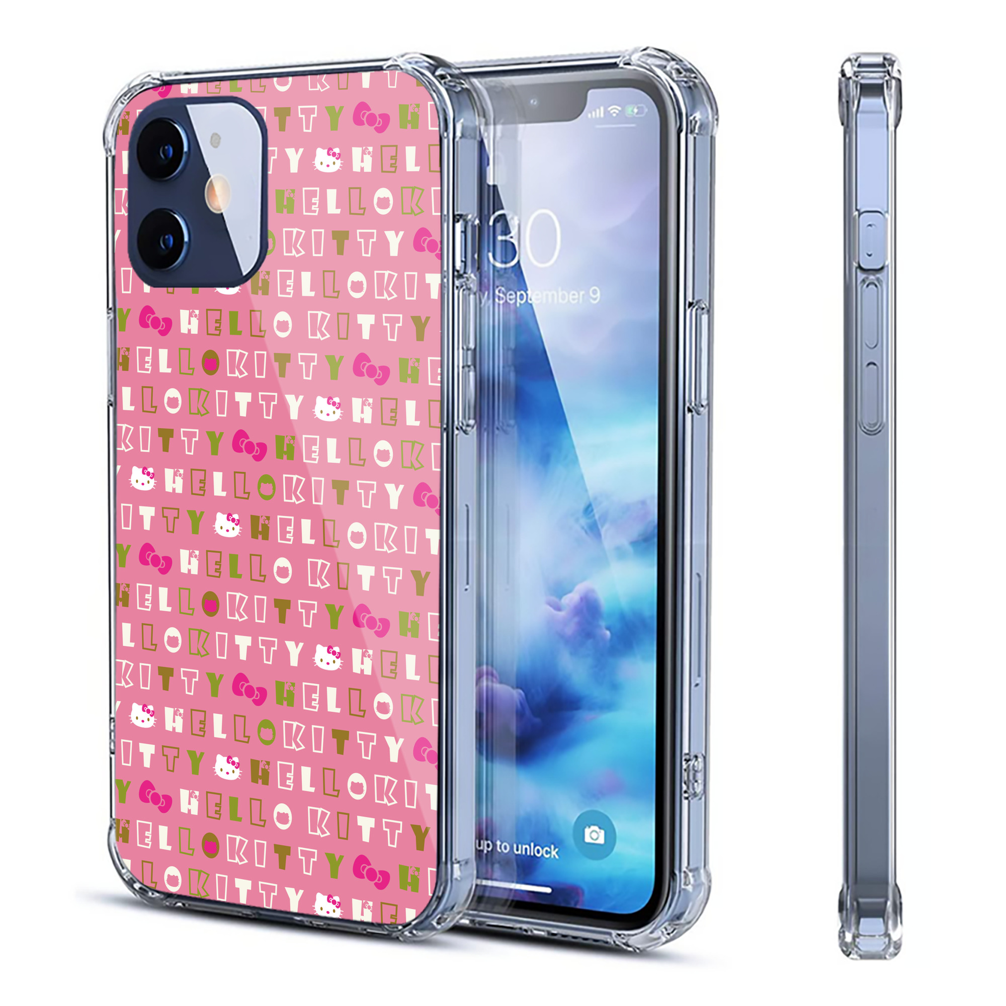 （画像用） Hello Kitty ハローキティ 【iPhone 12シリーズ対応】透明スマホケース（クリアソフトケース）